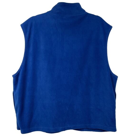 USA Olympic Official Fleece Vest Royal Blue Embroidered Rainbow Ring Logo sz XXL - Picture 2 of 9